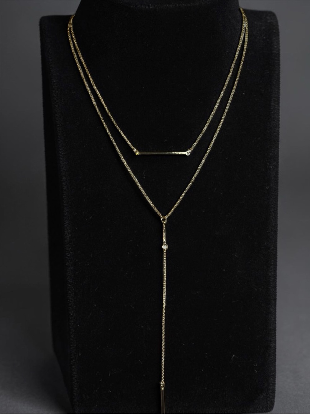 Elegant Gold Plated Layered Necklace Set